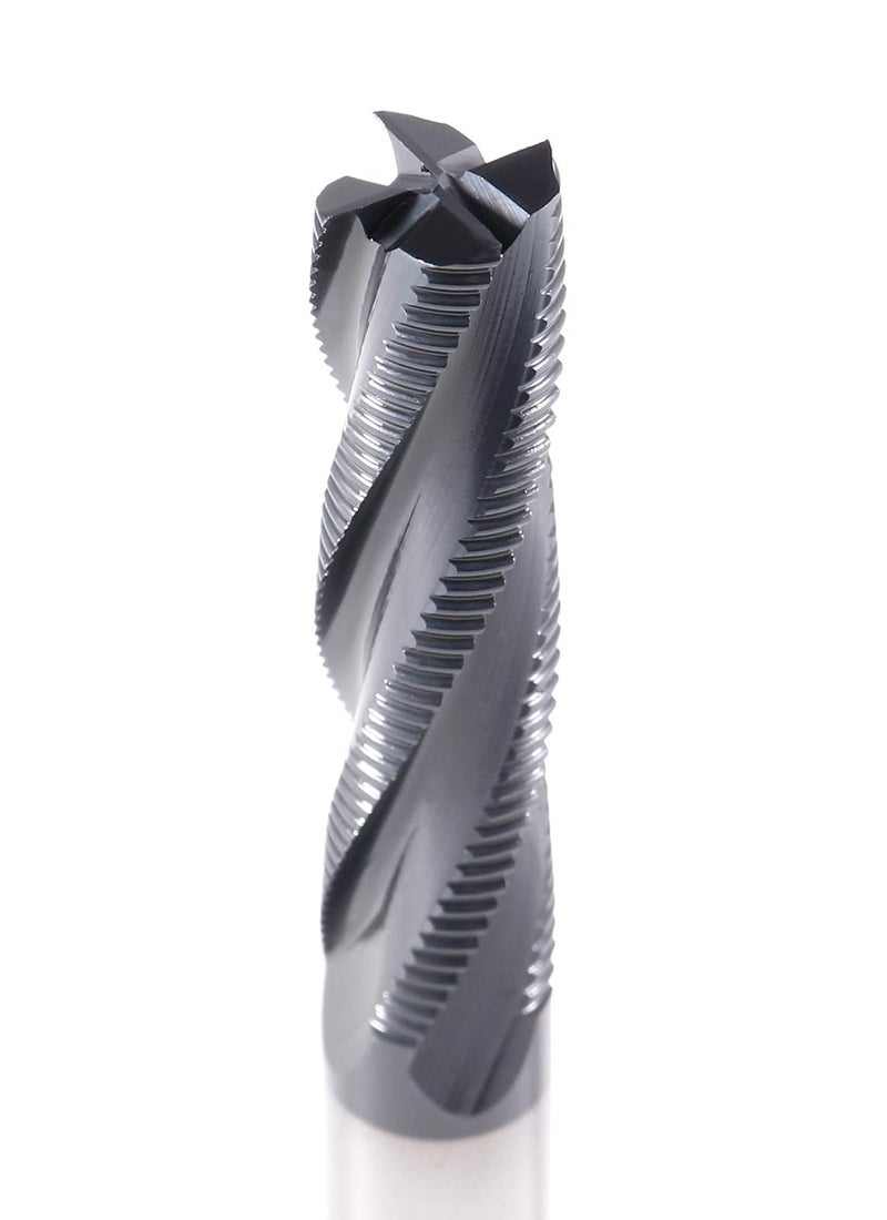 Accusize Industrial Tools 1/2'' Fine Tooth M42 8% Cobalt Tialn Roughing End Mill, 1/2'' Shk Dia, 2'' Flute Length, 4'' Oal, 4 Flute, 1104-0120 - Image 3